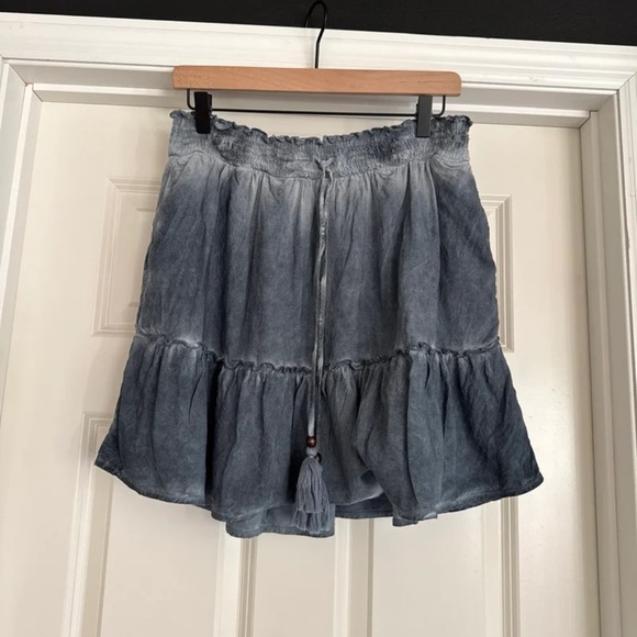 Anthropologie Pilcro Tie-Dye Mini Skirt Blue 
size Medium - Picture 4 of 12
